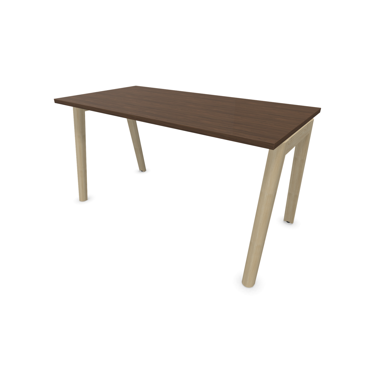 Narbutas Nova Wood Schreibtisch Gestell Esche Natur - 1400x700mm - Tischplatte Nussbaumdekor dunkel - 6020645