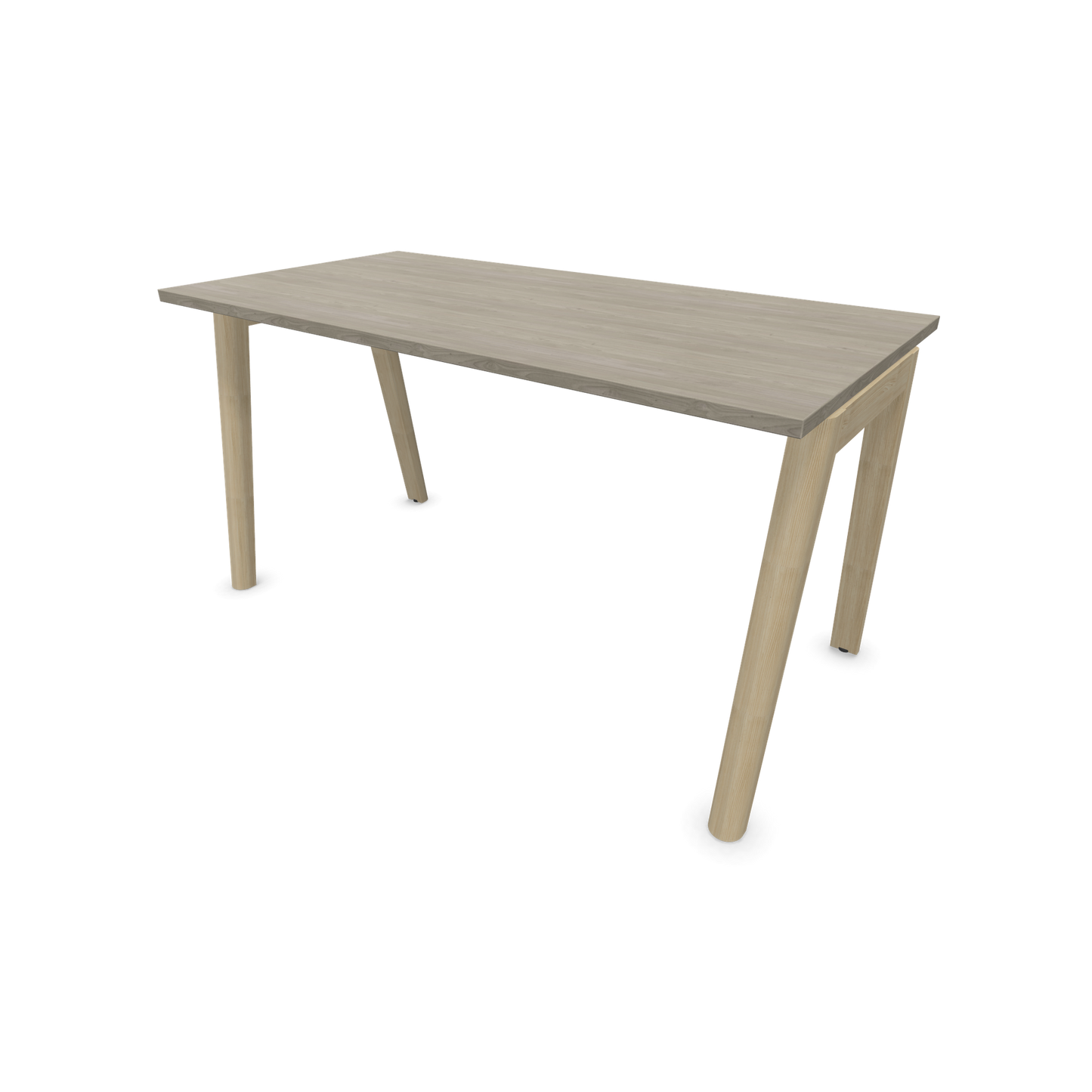 Narbutas Nova Wood Schreibtisch Gestell Esche Natur - 1400x700mm - Tischplatte Holzdekor grau - 6020646