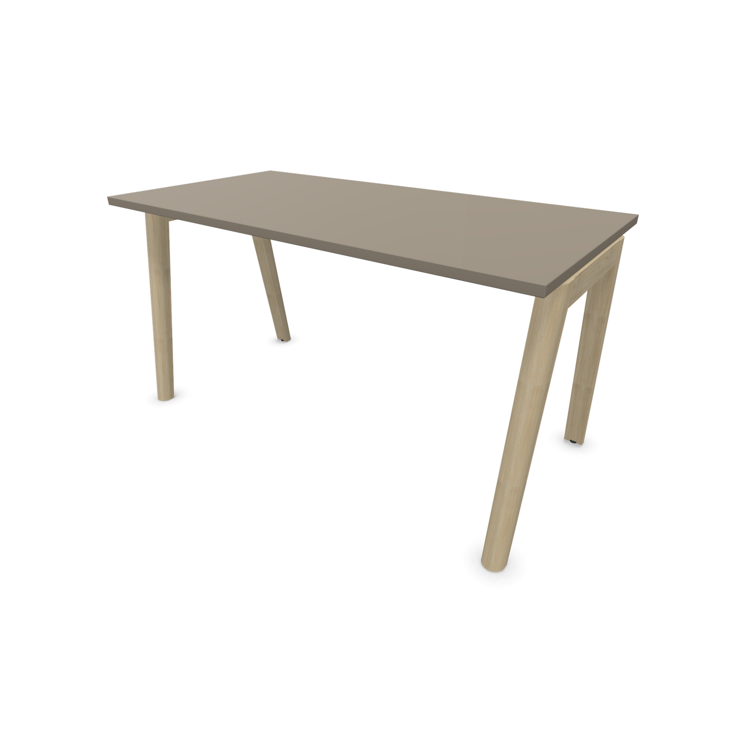 Narbutas Nova Wood Schreibtisch Gestell Esche Natur - 1400x700mm - Tischplatte Cubanitgrau - 6020649