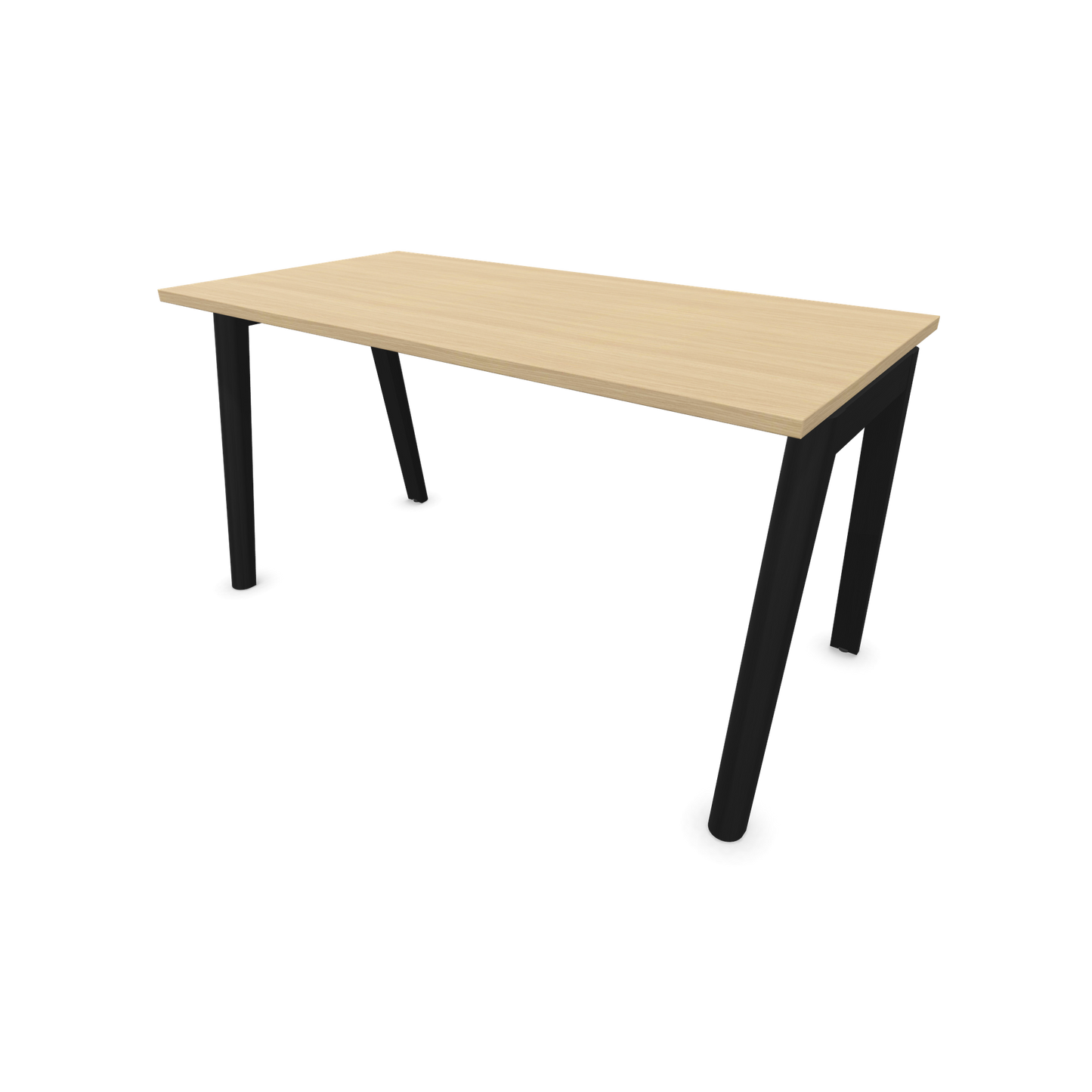 Narbutas Nova Wood Schreibtisch Gestell Esche Schwarz - 1400x700mm - Tischplatte Eichendekor gebleicht - 6020651