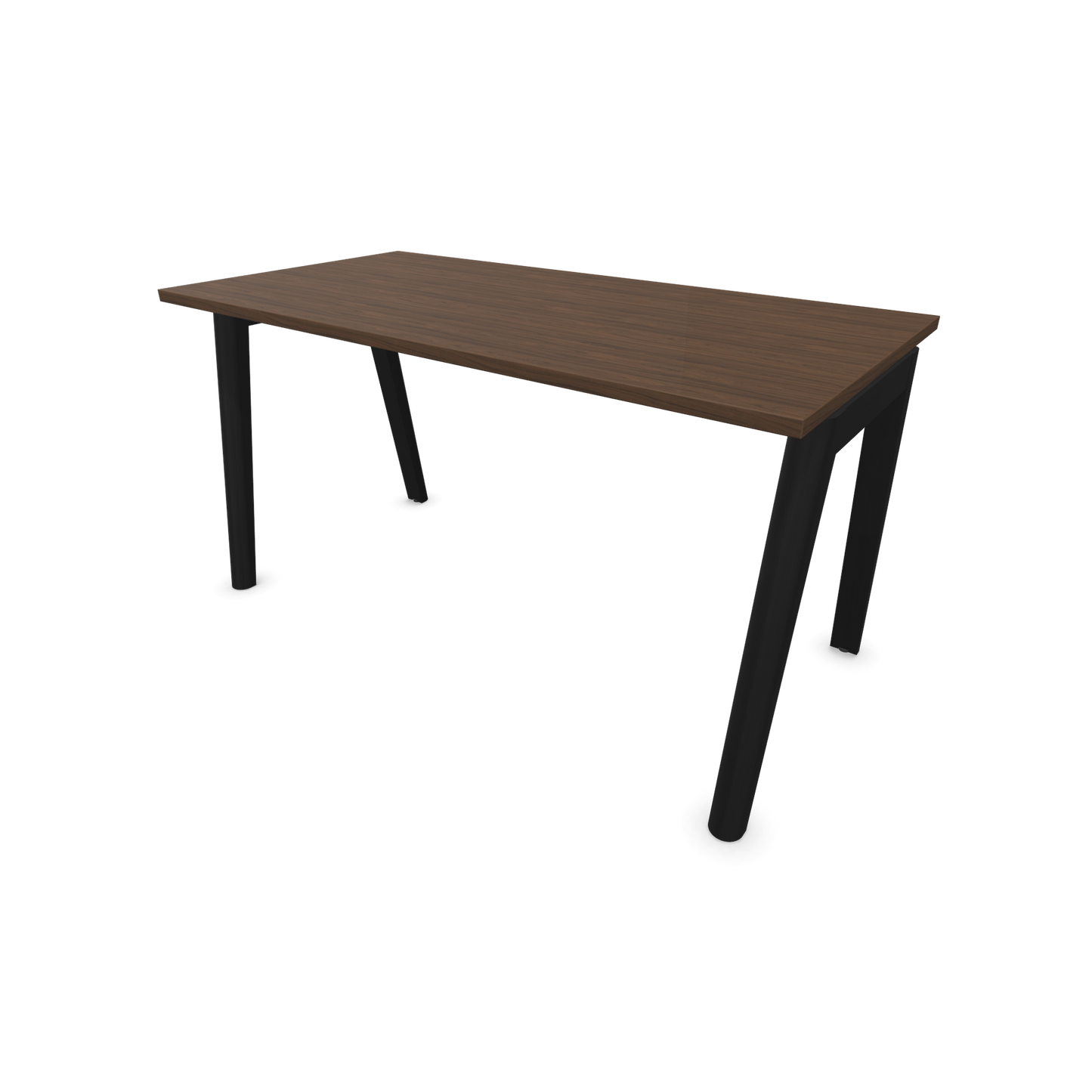 Narbutas Nova Wood Schreibtisch Gestell Esche Schwarz - 1400x700mm - Tischplatte Nussbaumdekor dunkel - 6020654