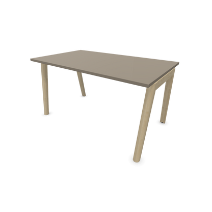 Narbutas Nova Wood Schreibtisch Gestell Esche Natur - 1400x800mm - Tischplatte Cubanitgrau - 6020667