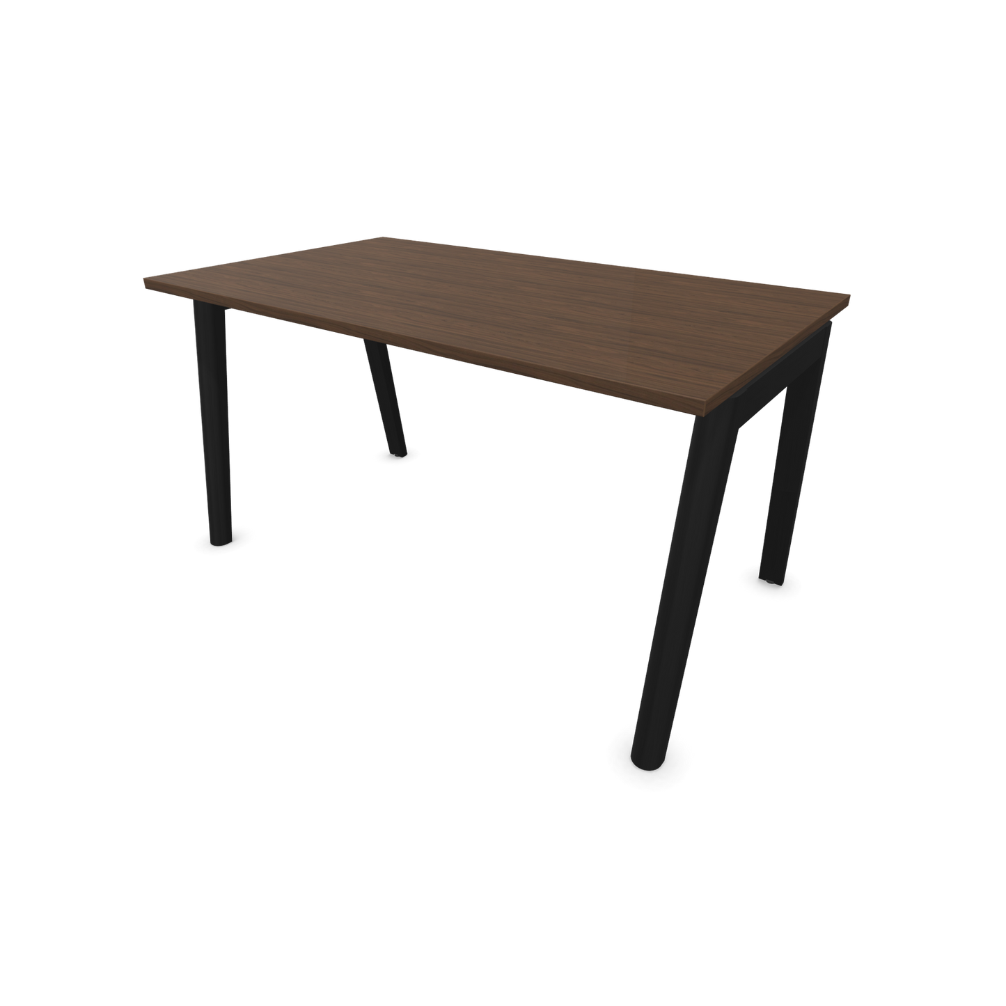 Narbutas Nova Wood Schreibtisch Gestell Esche Schwarz - 1400x800mm - Tischplatte Nussbaumdekor dunkel - 6020672