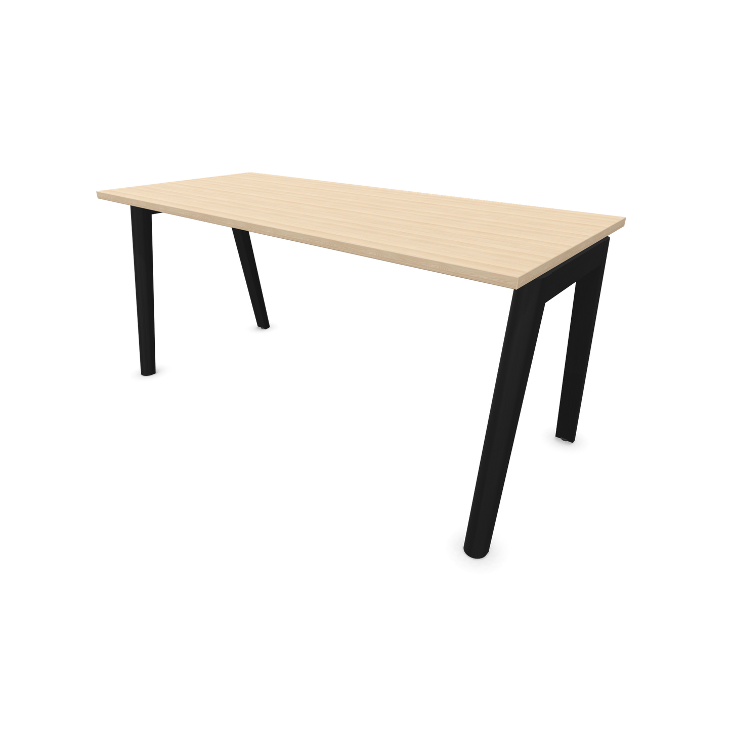 Narbutas Nova Wood Schreibtisch Gestell Esche Schwarz - 1600x700mm - Tischplatte Eschendekor sandbeige - 6020689