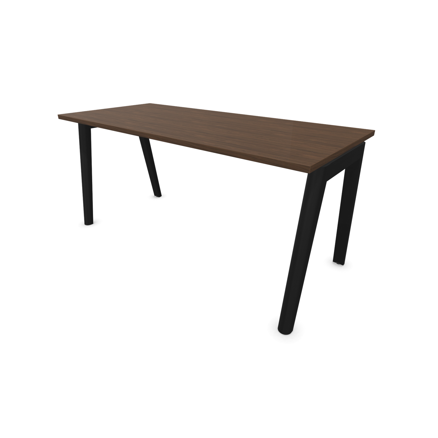 Narbutas Nova Wood Schreibtisch Gestell Esche Schwarz - 1600x700mm - Tischplatte Nussbaumdekor dunkel - 6020690