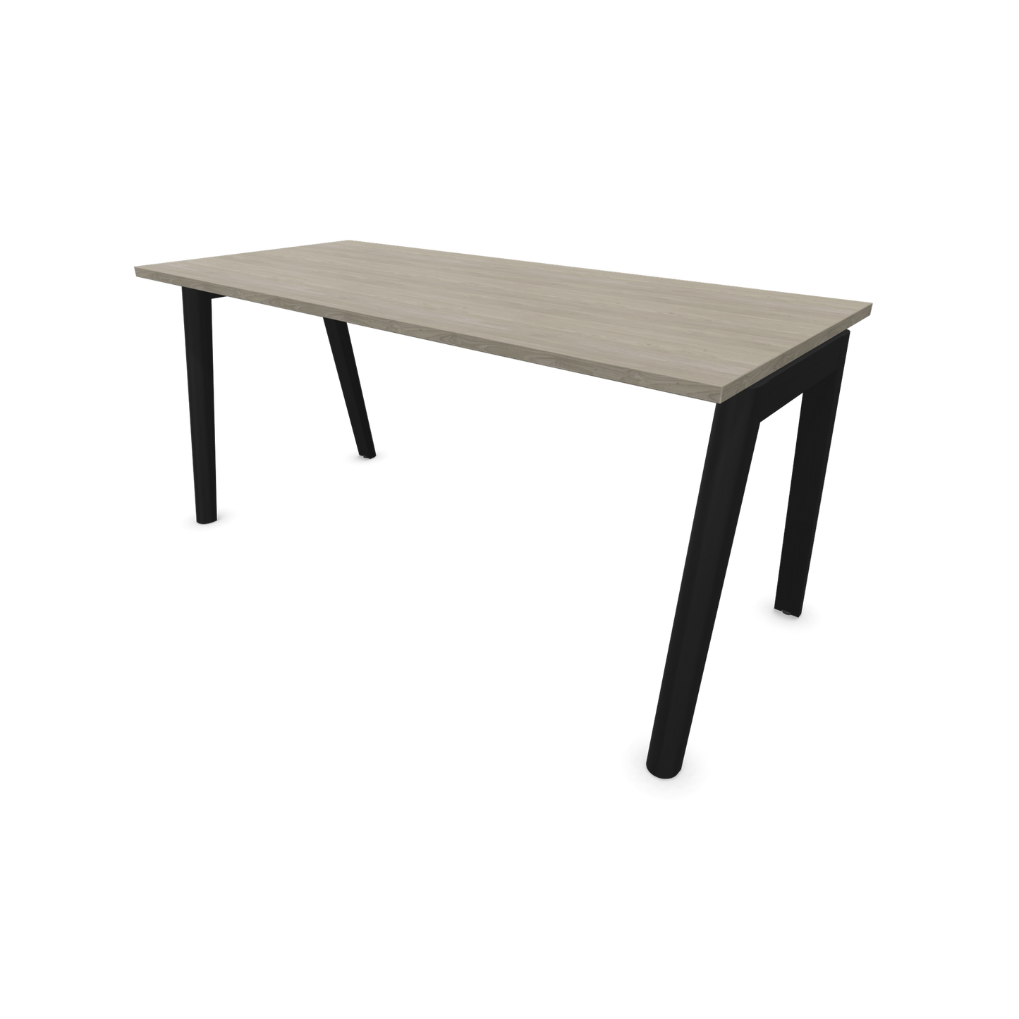 Narbutas Nova Wood Schreibtisch Gestell Esche Schwarz - 1600x700mm - Tischplatte Holzdekor grau - 6020691