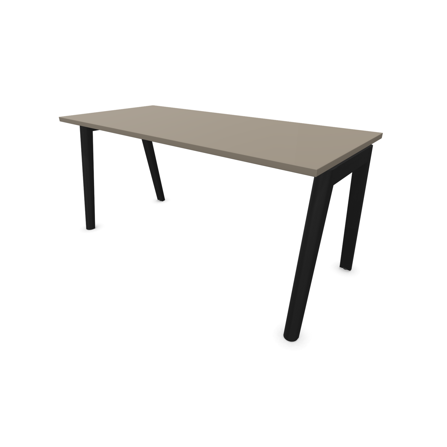 Narbutas Nova Wood Schreibtisch Gestell Esche Schwarz - 1600x700mm - Tischplatte Cubanitgrau - 6020694