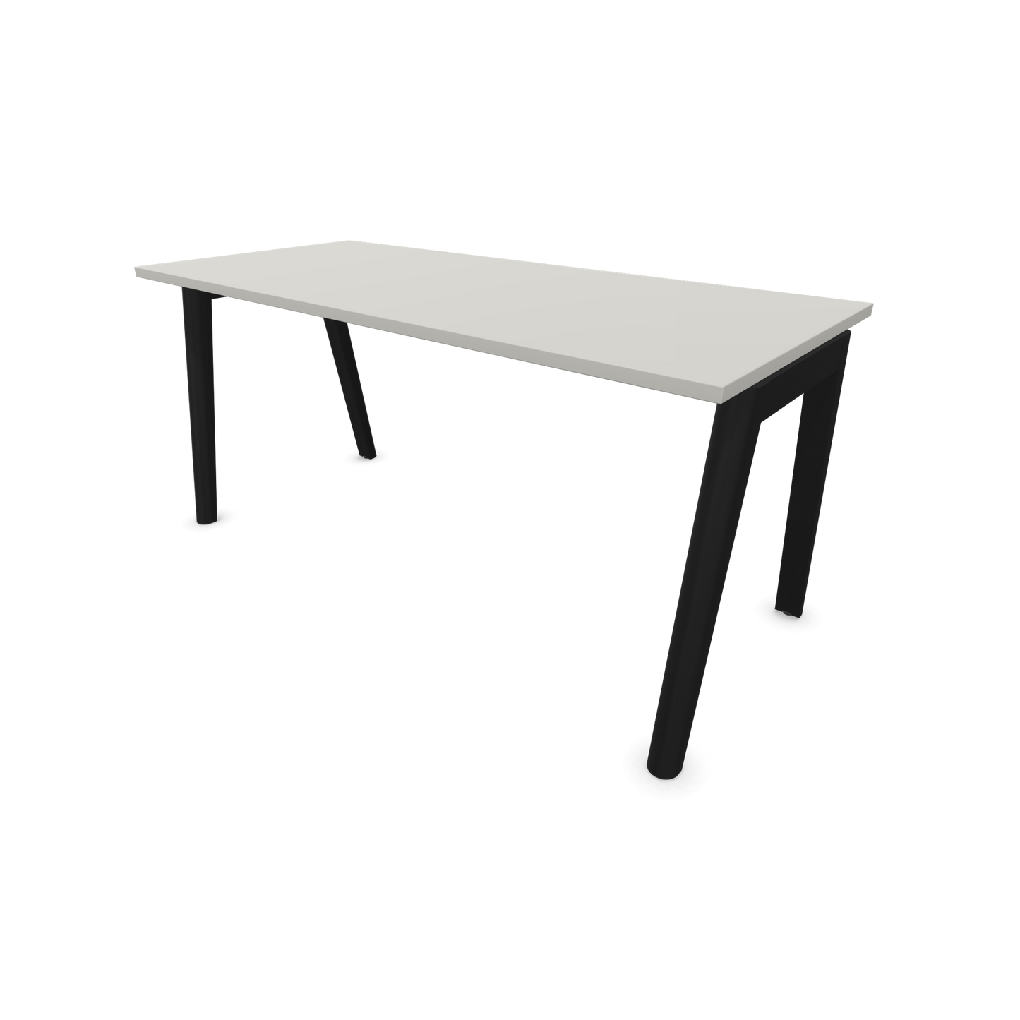 Narbutas Nova Wood Schreibtisch Gestell Esche Schwarz - 1600x700mm - Tischplatte Perlgrau - 6020695