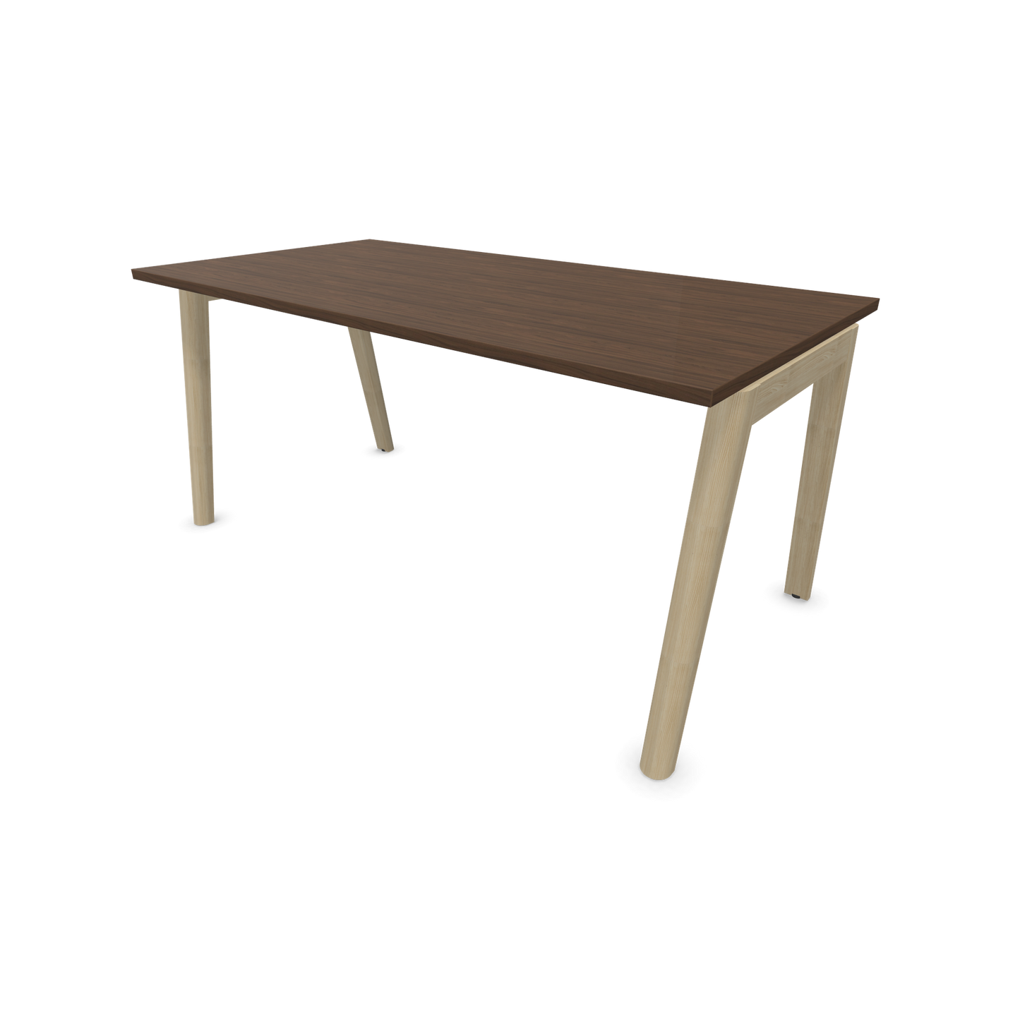 Narbutas Nova Wood Schreibtisch Gestell Esche Natur - 1600x800mm - Tischplatte Nussbaumdekor dunkel - 6020699