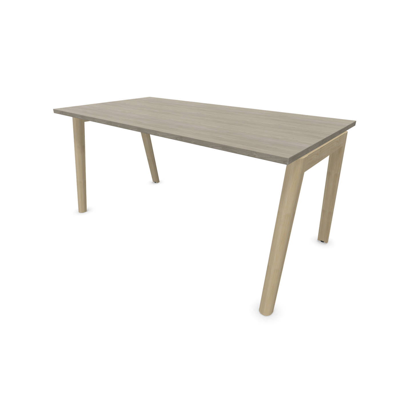 Narbutas Nova Wood Schreibtisch Gestell Esche Natur - 1600x800mm - Tischplatte Holzdekor grau - 6020700