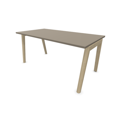 Narbutas Nova Wood Schreibtisch Gestell Esche Natur - 1600x800mm - Tischplatte Cubanitgrau - 6020703