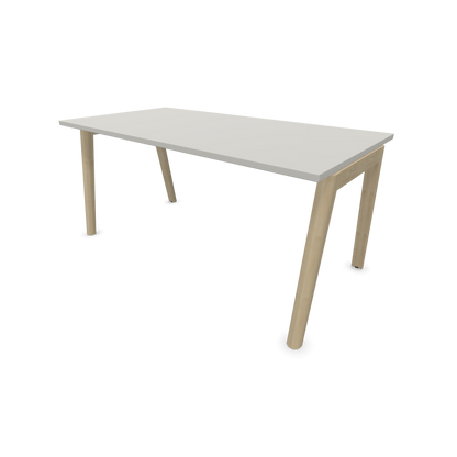 Narbutas Nova Wood Schreibtisch Gestell Esche Natur - 1600x800mm - Tischplatte Perlgrau - 6020704