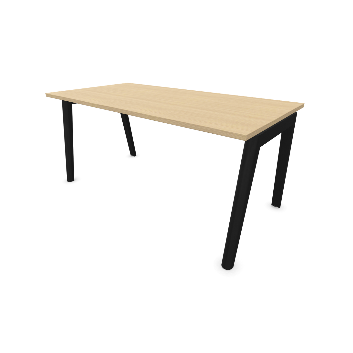 Narbutas Nova Wood Schreibtisch Gestell Esche Schwarz - 1600x800mm - Tischplatte Eichendekor gebleicht - 6020705