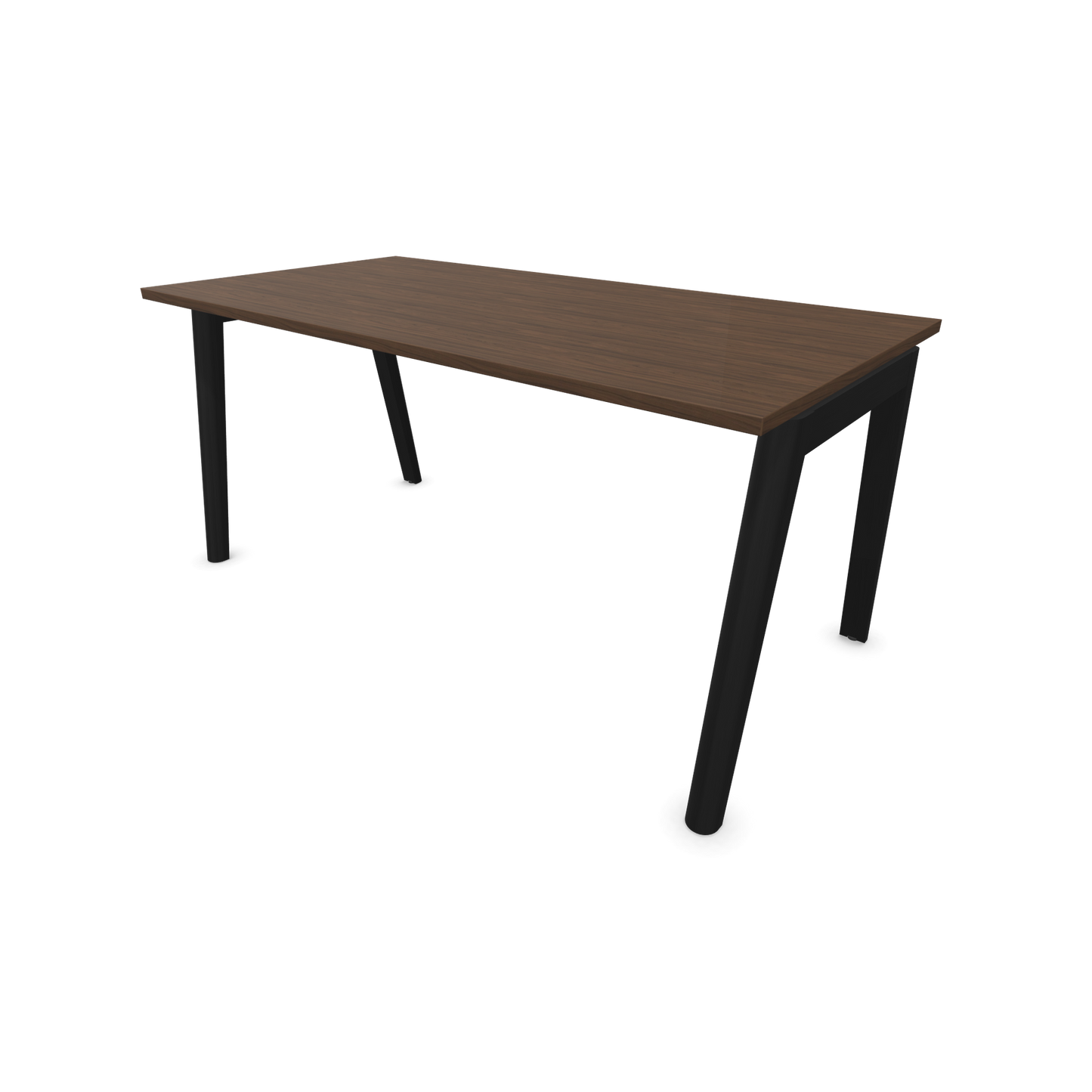 Narbutas Nova Wood Schreibtisch Gestell Esche Schwarz - 1600x800mm - Tischplatte Nussbaumdekor dunkel - 6020708