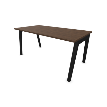 Narbutas Nova Wood Schreibtisch Gestell Esche Schwarz - 1600x800mm - Tischplatte Nussbaumdekor dunkel - 6020708