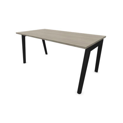 Narbutas Nova Wood Schreibtisch Gestell Esche Schwarz - 1600x800mm - Tischplatte Holzdekor grau - 6020709