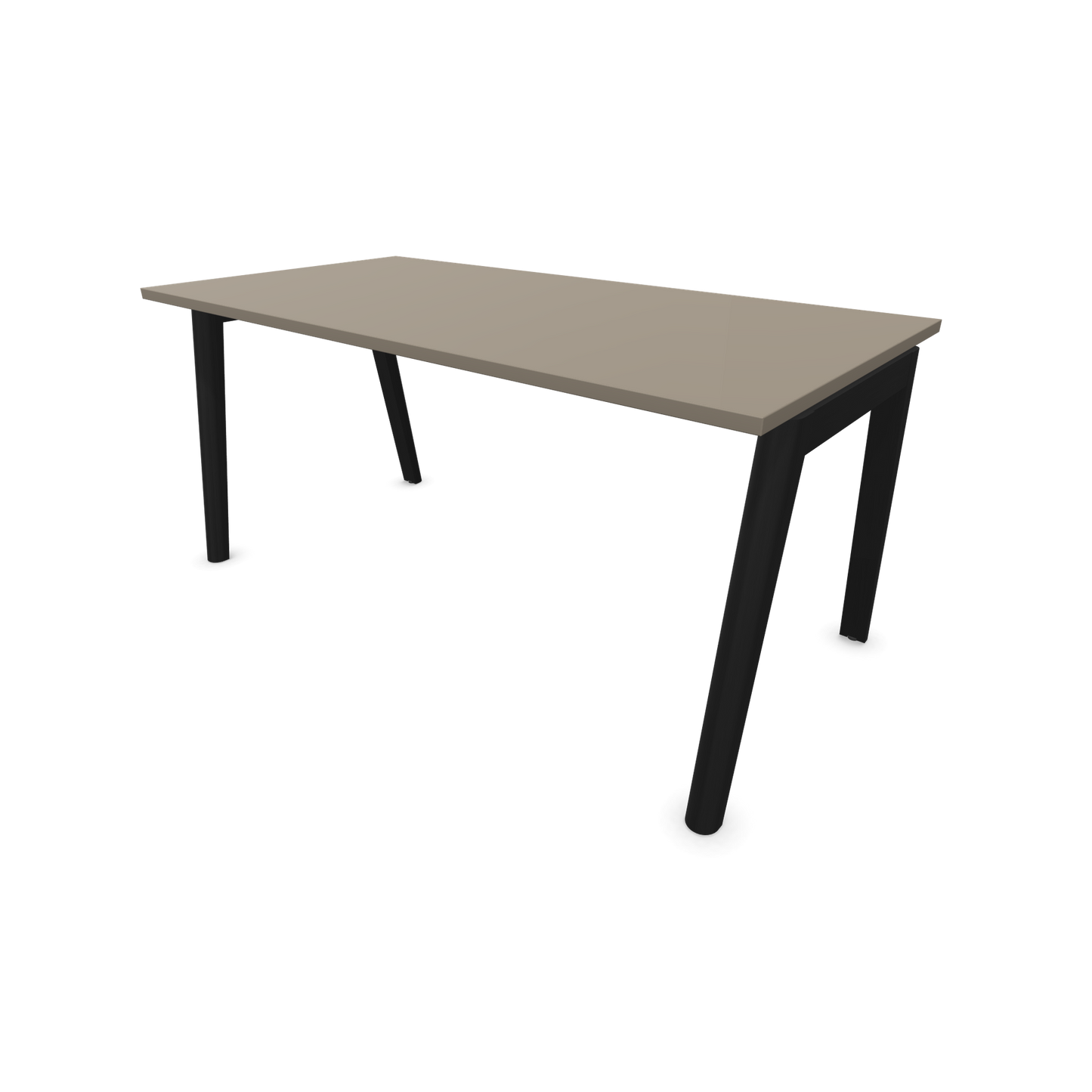 Narbutas Nova Wood Schreibtisch Gestell Esche Schwarz - 1600x800mm - Tischplatte Cubanitgrau - 6020712