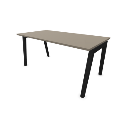 Narbutas Nova Wood Schreibtisch Gestell Esche Schwarz - 1600x800mm - Tischplatte Cubanitgrau - 6020712