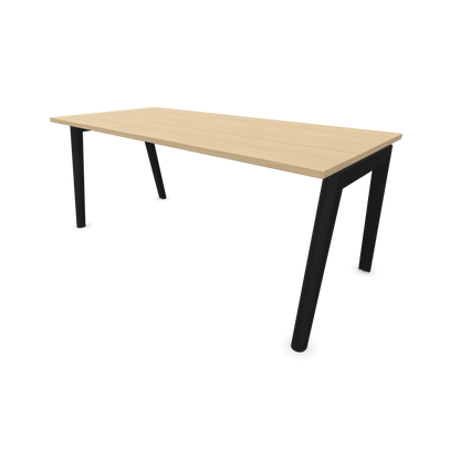 Narbutas Nova Wood Schreibtisch Gestell Esche Schwarz - 1600x800mm - Tischplatte Eichendekor gebleicht - 6020723