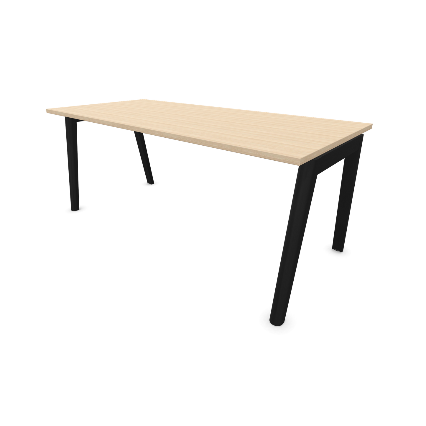 Narbutas Nova Wood Schreibtisch Gestell Esche Schwarz - 1600x800mm - Tischplatte Eschendekor sandbeige - 6020725