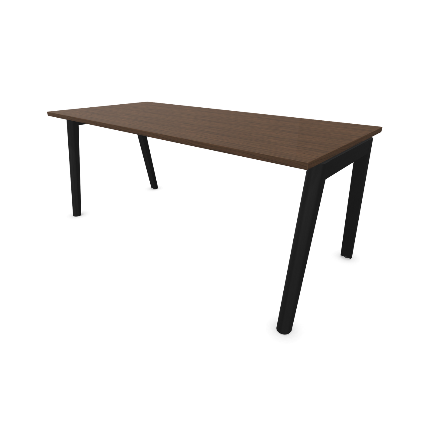 Narbutas Nova Wood Schreibtisch Gestell Esche Schwarz - 1600x800mm - Tischplatte Nussbaumdekor dunkel - 6020726