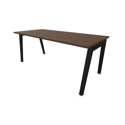 Narbutas Nova Wood Schreibtisch Gestell Esche Schwarz - 1600x800mm - Tischplatte Nussbaumdekor dunkel - 6020726