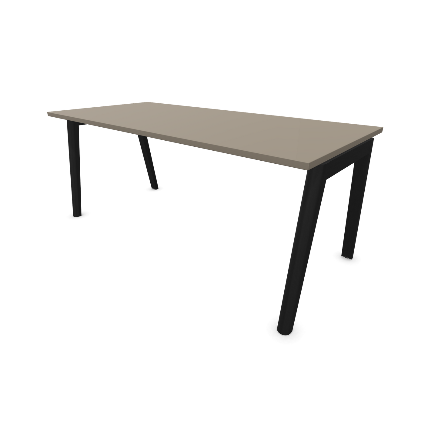 Narbutas Nova Wood Schreibtisch Gestell Esche Schwarz - 1600x800mm - Tischplatte Cubanitgrau - 6020730