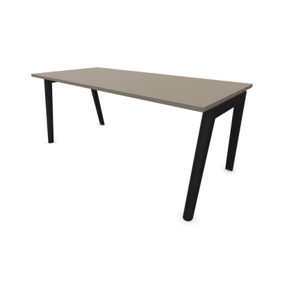 Narbutas Nova Wood Schreibtisch Gestell Esche Schwarz - 1600x800mm - Tischplatte Cubanitgrau - 6020730