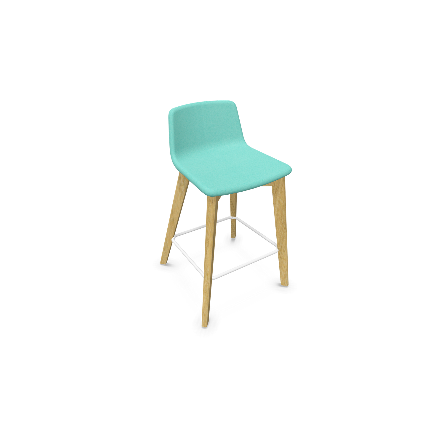 Twist & Sit Barhocker Sitzhöhe 635mm - Esche natur - Stoff Mint - 6020732