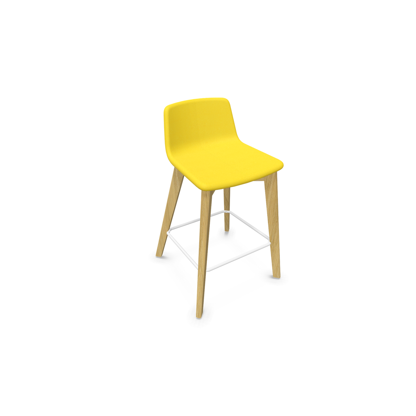 Twist & Sit Barhocker Sitzhöhe 635mm - Esche natur - Stoff Gelb - 6020754