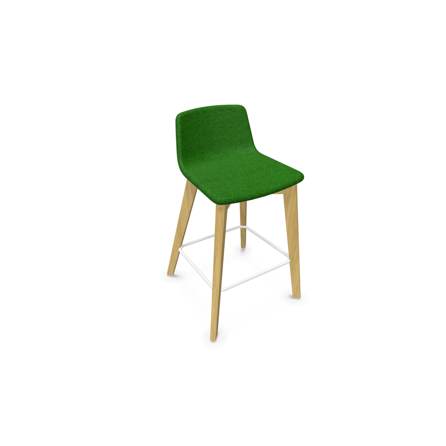 Twist & Sit Barhocker Sitzhöhe 635mm - Esche natur - Stoff Grün melange - 6020798