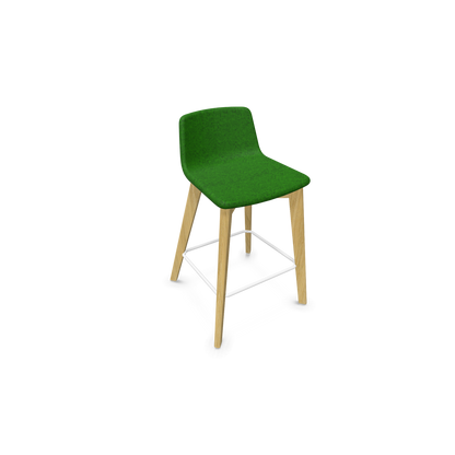 Twist & Sit Barhocker Sitzhöhe 635mm - Esche natur - Stoff Grün melange - 6020798