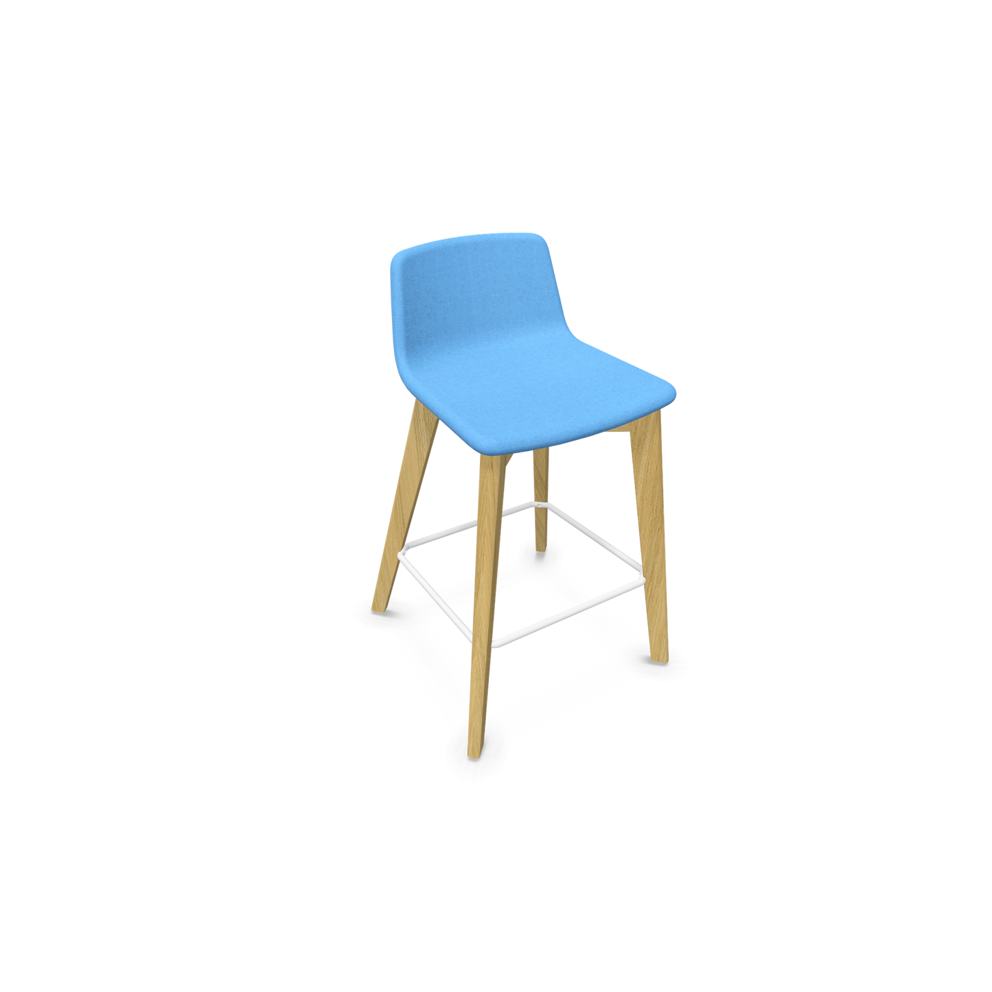 Twist & Sit Barhocker Sitzhöhe 635mm - Esche natur - Stoff Hellblau - 6020820