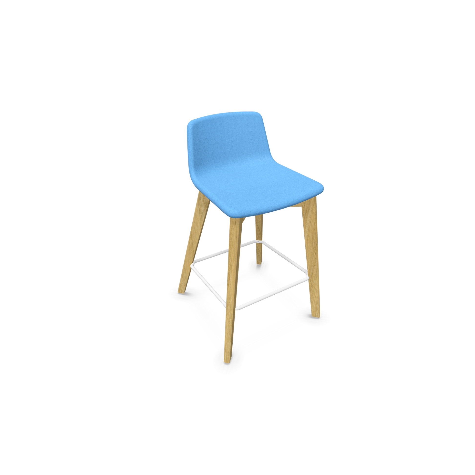 Twist & Sit Barhocker Sitzhöhe 635mm - Esche natur - Stoff Hellblau - 6020820