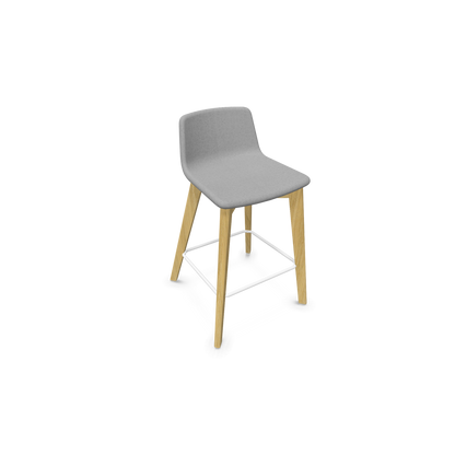 Twist & Sit Barhocker Sitzhöhe 635mm - Esche natur - Stoff Grau - 6020842