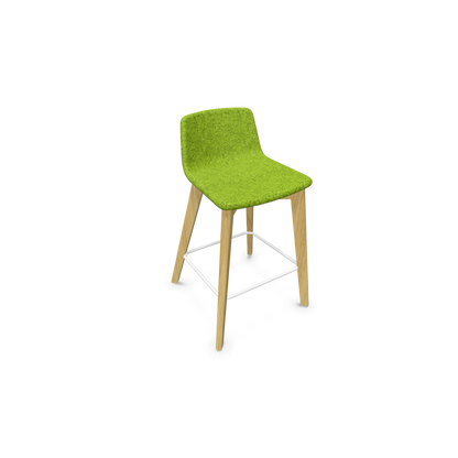 Twist & Sit Barhocker Sitzhöhe 635mm - Esche natur - Stoff Hellgrün melange - 6020864