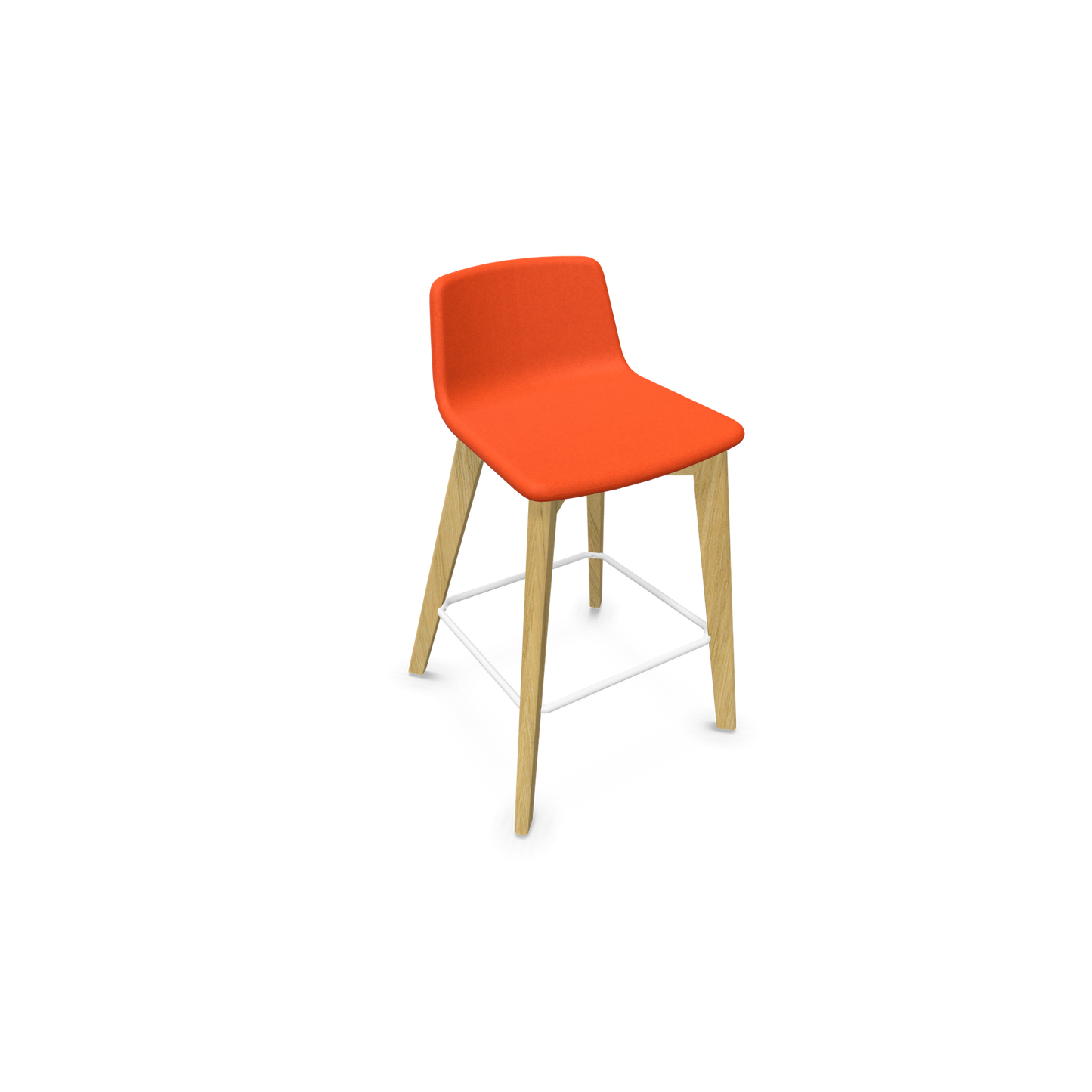 Twist & Sit Barhocker Sitzhöhe 635mm - Esche natur - Stoff Hellrot - 6020908