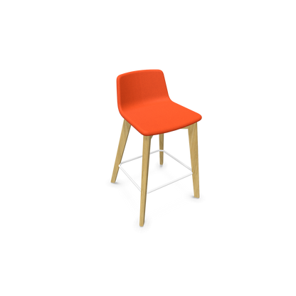 Twist & Sit Barhocker Sitzhöhe 635mm - Esche natur - Stoff Hellrot - 6020908
