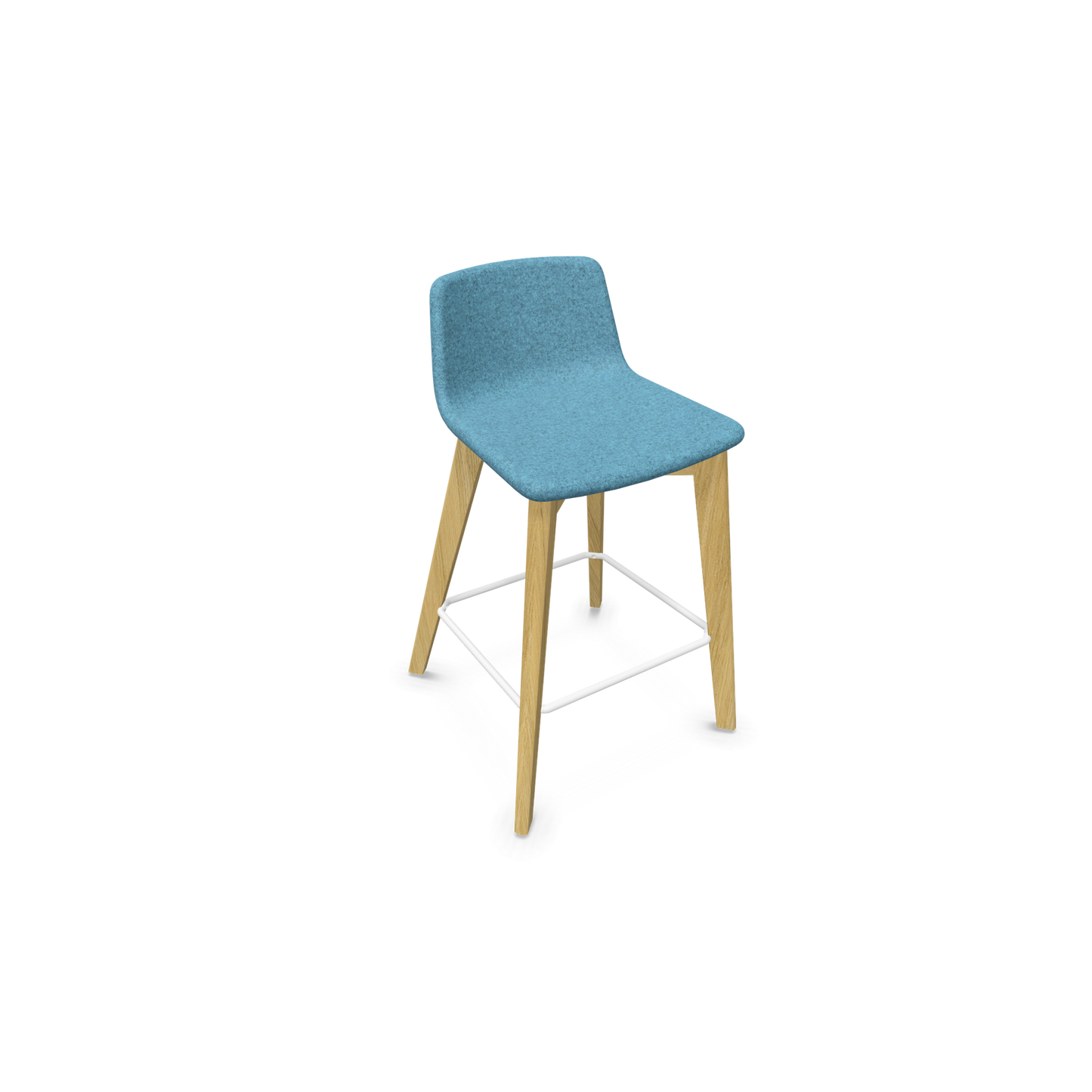 Twist & Sit Barhocker Sitzhöhe 635mm - Esche natur - Stoff Hellblau melange - 6020998