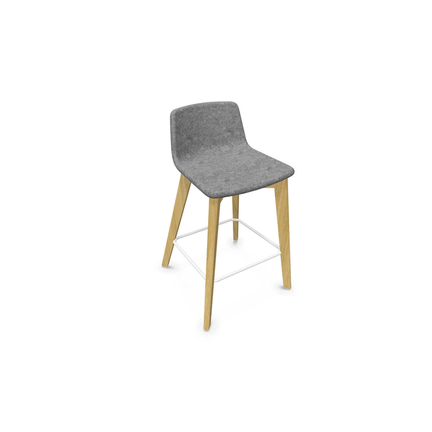 Twist & Sit Barhocker Sitzhöhe 635mm - Esche natur - Stoff Grau melange - 6021043