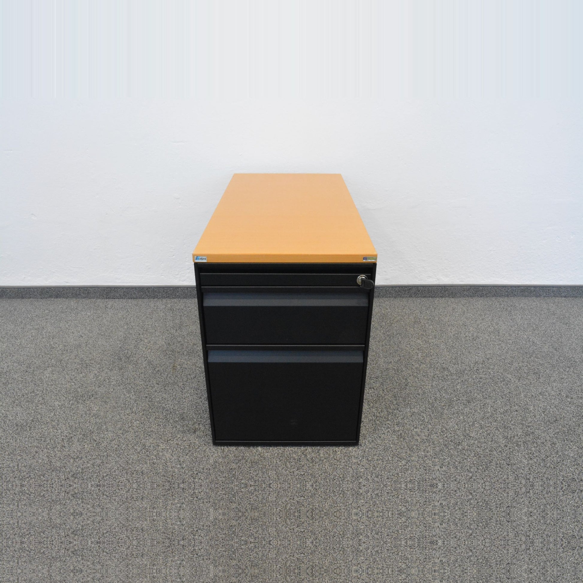 Lista Office Serie L Unterstell-Korpus in schwarz mit Holzdeckblatt