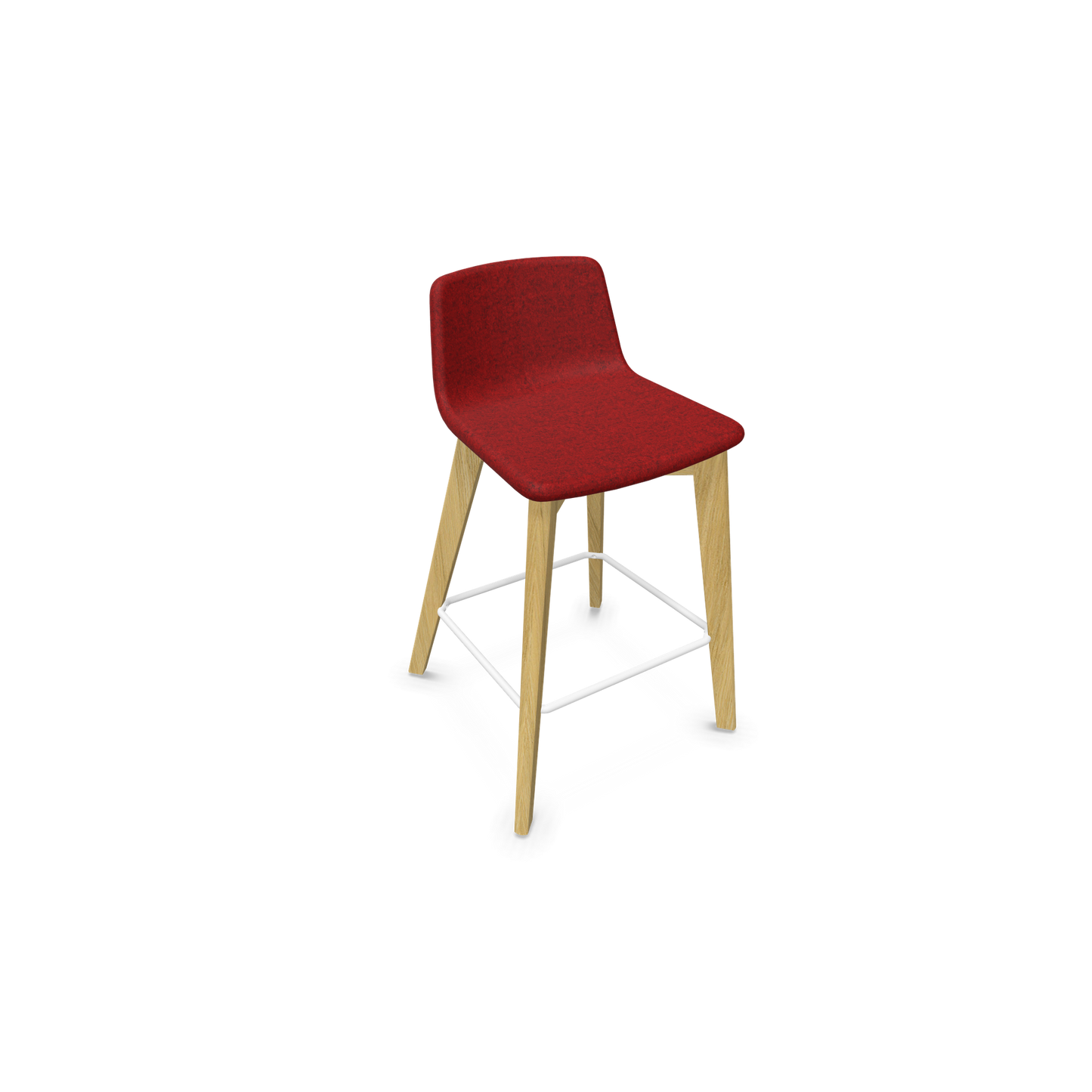 Twist & Sit Barhocker Sitzhöhe 635mm - Esche natur - Stoff Rot melange - 6021112