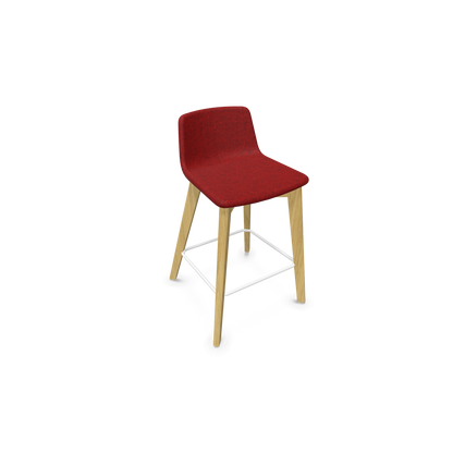 Twist & Sit Barhocker Sitzhöhe 635mm - Esche natur - Stoff Rot melange - 6021112