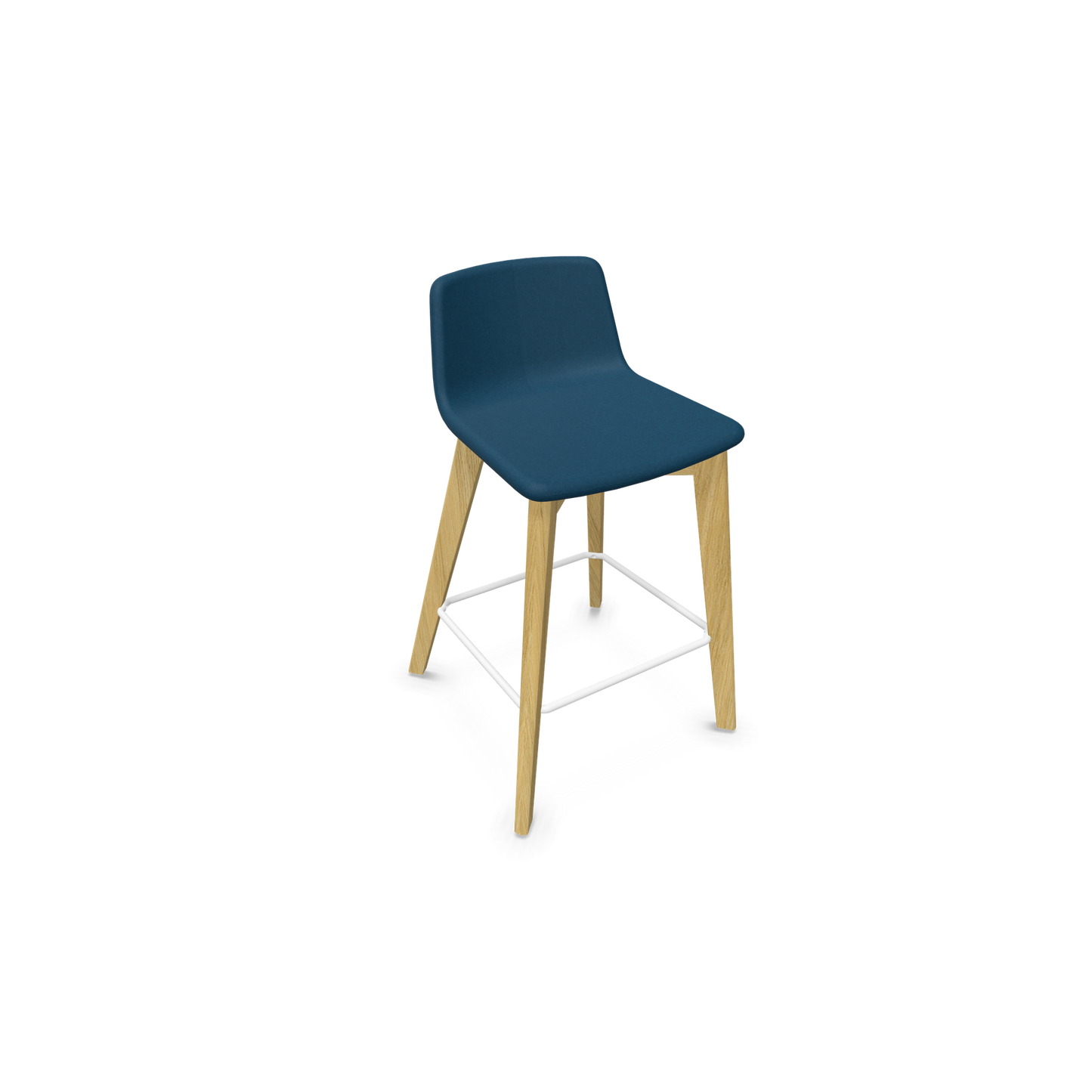 Twist & Sit Barhocker Sitzhöhe 635mm - Esche natur - Stoff Blau - 6021134