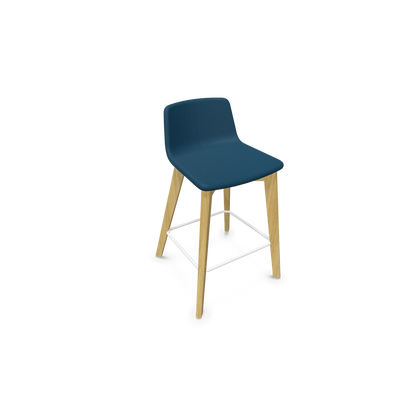 Twist & Sit Barhocker Sitzhöhe 635mm - Esche natur - Stoff Blau - 6021134