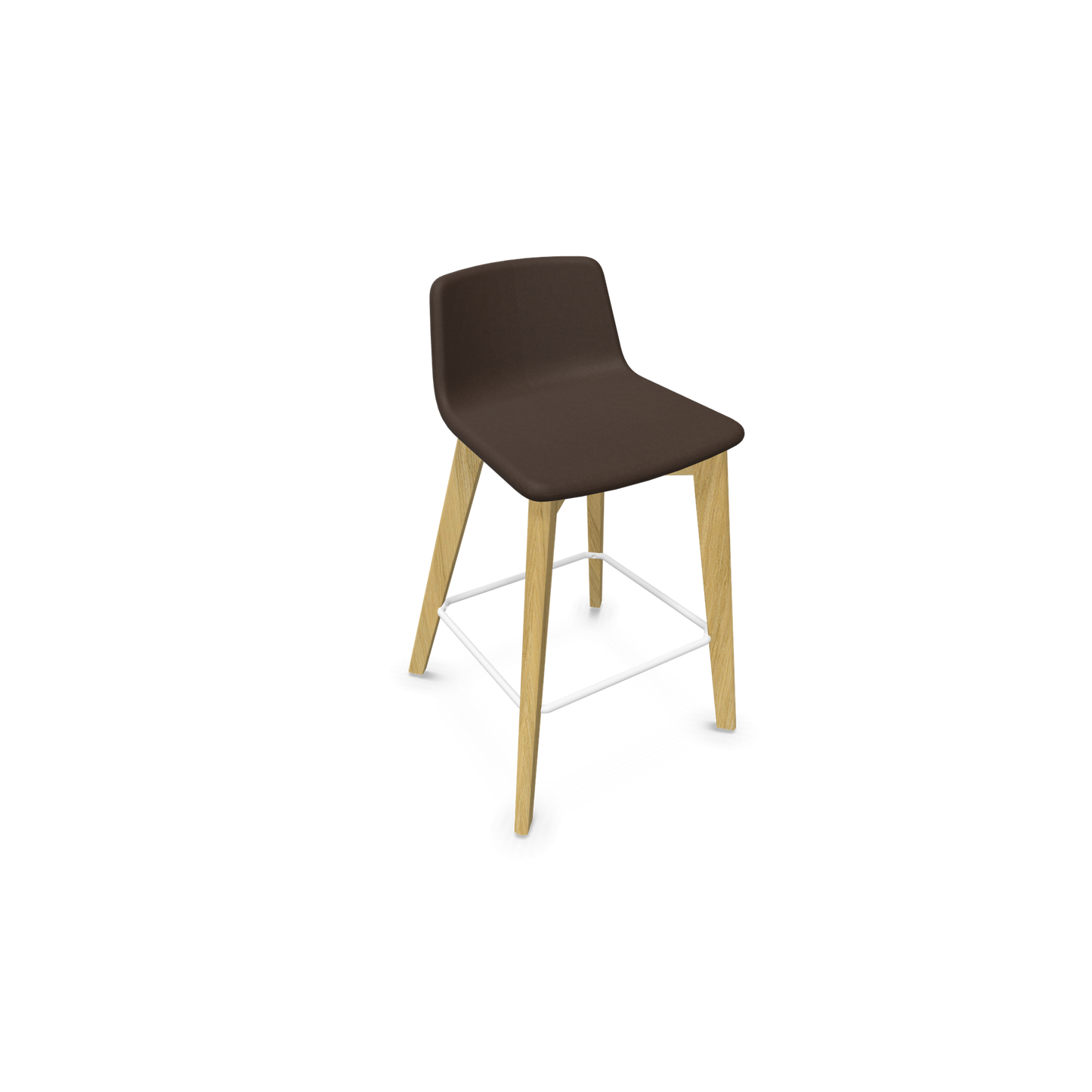 Twist & Sit Barhocker Sitzhöhe 635mm - Esche natur - Stoff Braun melange - 6021156