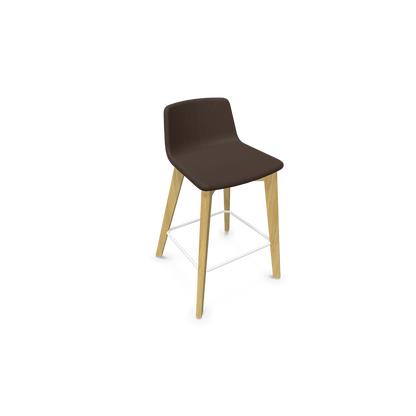 Twist & Sit Barhocker Sitzhöhe 635mm - Esche natur - Stoff Braun melange - 6021156