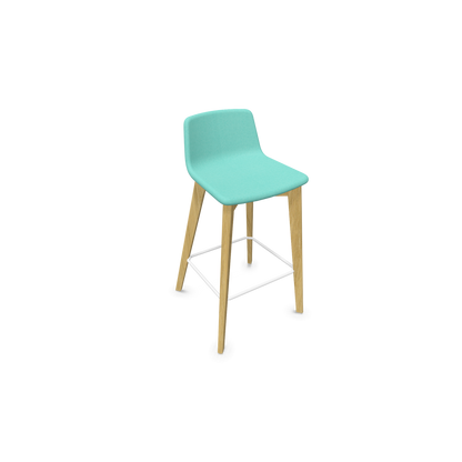 Twist & Sit Barhocker Sitzhöhe 735mm - Esche natur - Stoff Mint - 6021179