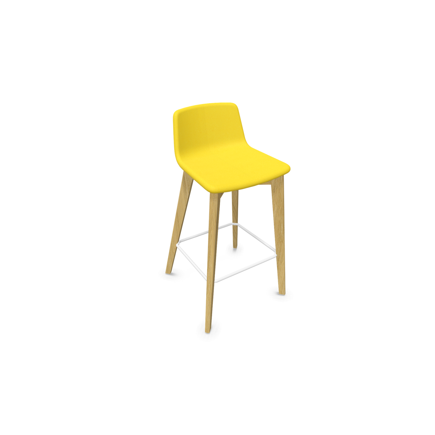 Twist & Sit Barhocker Sitzhöhe 735mm - Esche natur - Stoff Gelb - 6021201