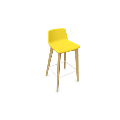 Twist & Sit Barhocker Sitzhöhe 735mm - Esche natur - Stoff Gelb - 6021201